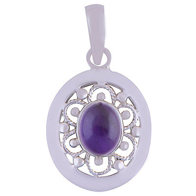 Amethyst 925 Sterling Silver Pendant - R101494-5