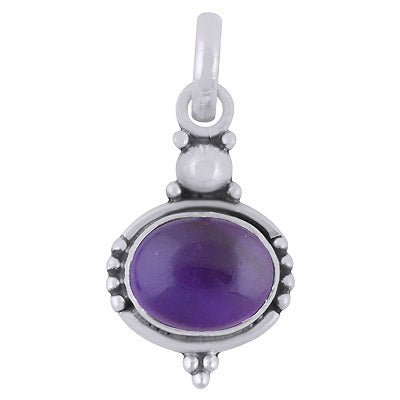 Handmade Amethyst Oval Shape 925 Sterling Solid Silver Pendant - R101519-1