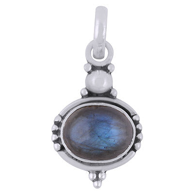 Handmade Labradorite Oval Shape 925 Sterling Solid Silver Pendant - R101519-11