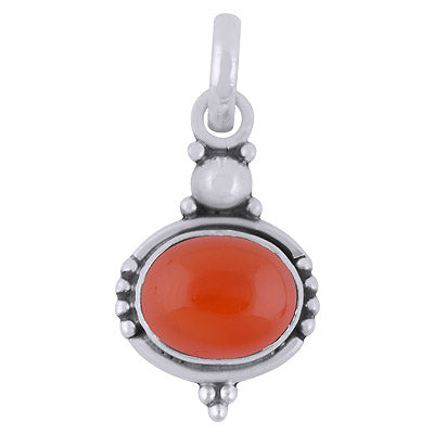 Handmade Carnelian Oval Shape 925 Sterling Solid Silver Pendant - R101519-18