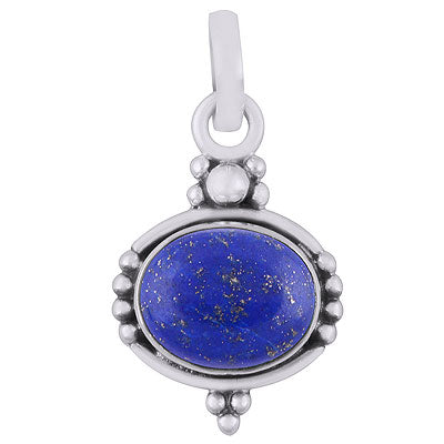 Handmade Lapis Oval Shape 925 Sterling Solid Silver Pendants - R101519-56