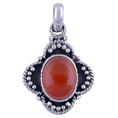 Carnelian 925 Sterling Silver Pendant - R101524-12