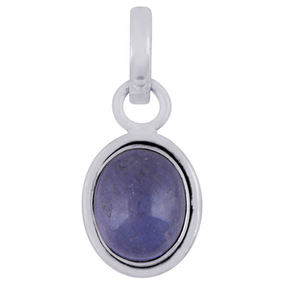 Plain Wire Around Tanzanite Oval Shape 925 Sterling Solid Silver Pendant - R101543-20