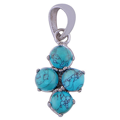 Turquoise 925 Sterling Silver Pendant - R101553-5