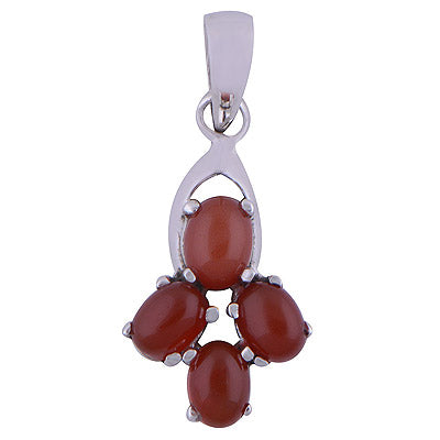 Carnelian 925 Sterling Silver Pendant - R101554-21