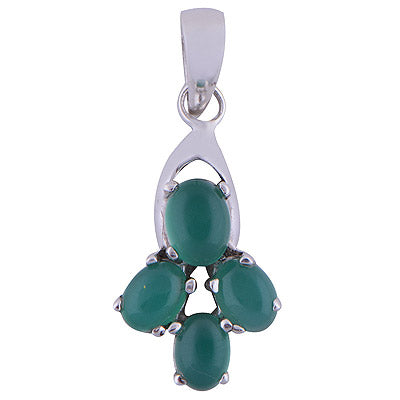 Green Onyx 925 Sterling Silver Pendant - R101554-24