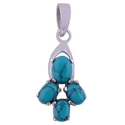Turquoise 925 Sterling Silver Pendant - R101554-6