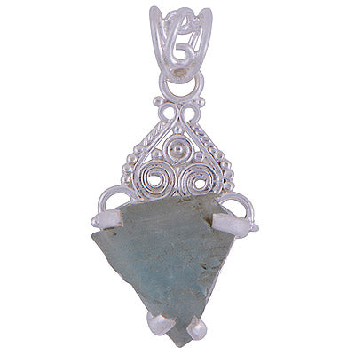Aqua Kyanite 925 Sterling Silver Pendant - R101565-5