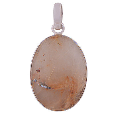 Golden Rutile 925 Sterling Silver Pendant - R101572-119