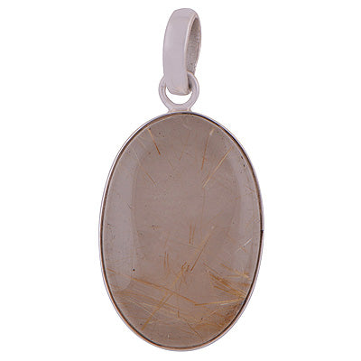 Golden Rutile 925 Sterling Silver Pendant - R101572-122