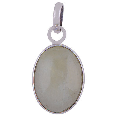 Yellow Prehnite 925 Sterling Silver Pendant - R101572-15