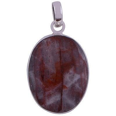 Red Hematite Quartz 925 Sterling Silver Pendant - R101572-94