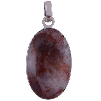 Red Hematite Quartz 925 Sterling Silver Pendant - R101572-95