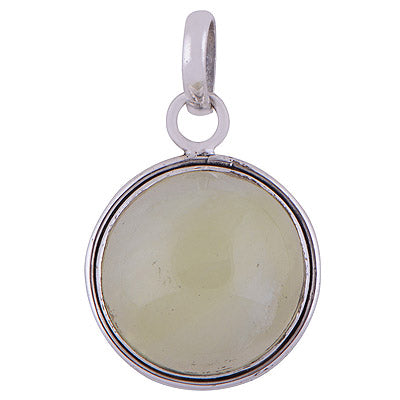 Yellow Prehnite 925 Sterling Silver Pendant - R101573-7