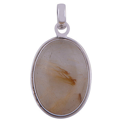 Golden Rutile 925 Sterling Silver Pendant - R101573-82