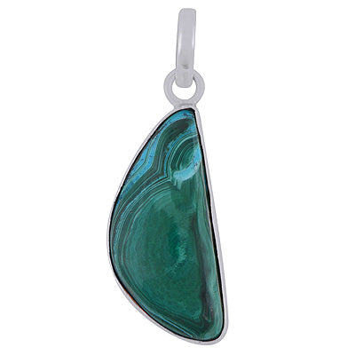 Beautiful Gemstone Azurite Fancy Shape 925 Sterling Solid Silver Pendant - R101599-94