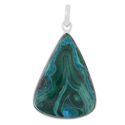Beautiful Gemstone Azurite Pear Shape 925 Sterling Solid Silver Pendant - R101599-99