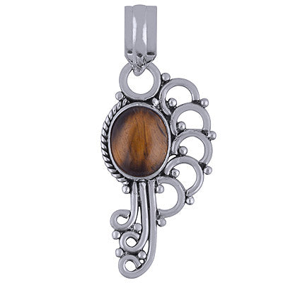 Tiger's Eye 925 Sterling Silver Pendant - R101603-38