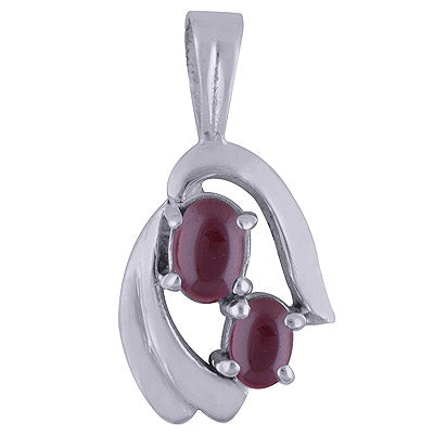 Garnet 925 Sterling Silver Pendant - R101619-6