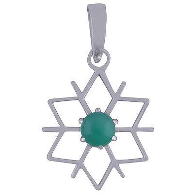 Green Onyx 925 Sterling Silver Pendant - R101620-27