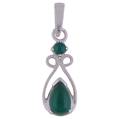 Green Onyx 925 Sterling Silver Pendant - R101622-25