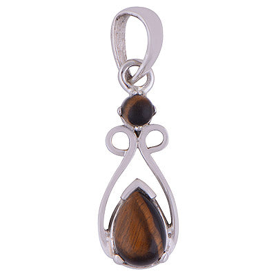 Tiger's Eye 925 Sterling Silver Pendant - R101622-30