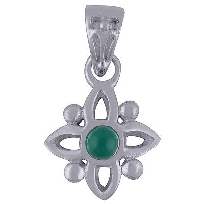 Green Onyx 925 Sterling Silver Pendant - R101642-32