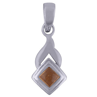 Citrine 925 Sterling Silver Pendant - R101643-13