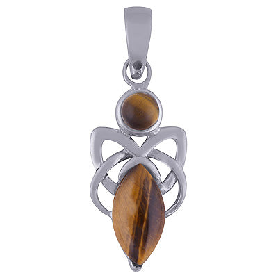 Tiger's Eye 925 Sterling Silver Pendant - R101644-32