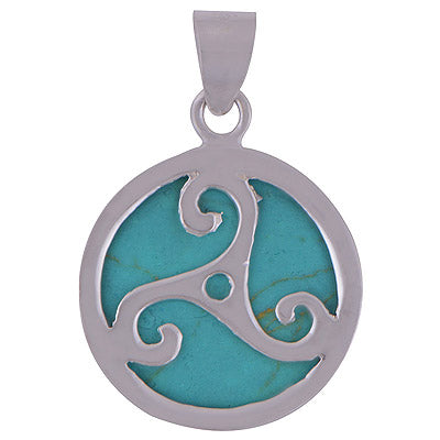 Turquoise 925 Sterling Silver Pendant - R101657-1