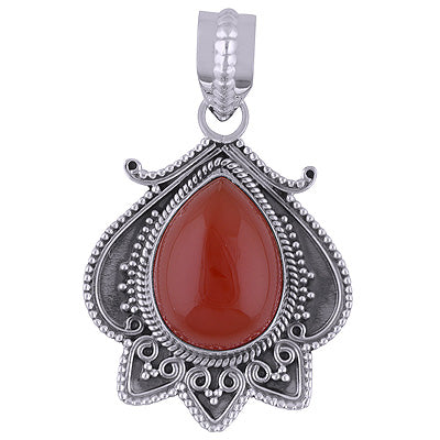 Carnelian 925 Sterling Silver Pendant - R101744-6