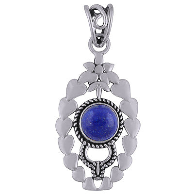 Lapis 925 Sterling Silver Pendant - R101767-4