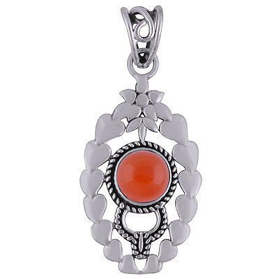 Carnelian 925 Sterling Silver Pendant - R101767-5