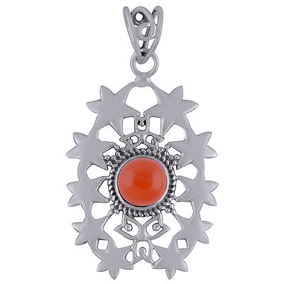 Carnelian 925 Sterling Silver Pendant - R101769-6