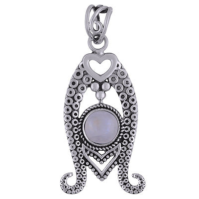 Rainbow Moonstone 925 Sterling Silver Pendant - R101772-4