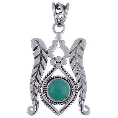Green Onyx 925 Sterling Silver Pendant - R101773-7