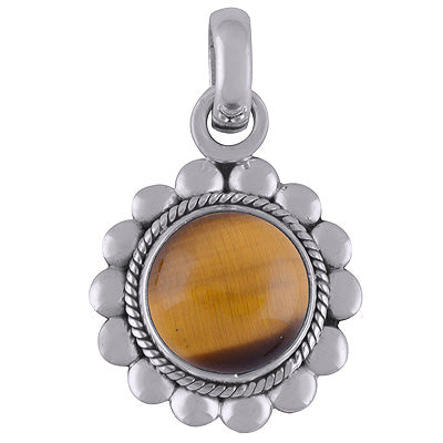 Tiger's Eye 925 Sterling Silver Pendant - R101804-8