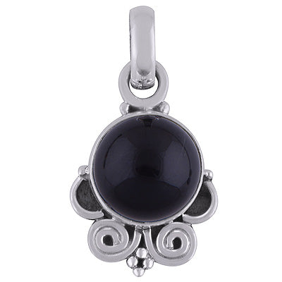 Black Onyx 925 Sterling Silver Pendant - R101807-12