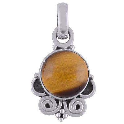 Tiger's Eye 925 Sterling Silver Pendant - R101807-8