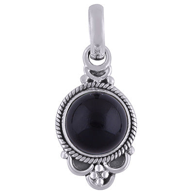 Black Onyx 925 Sterling Silver Pendant - R101808-12