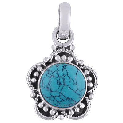 Turquoise 925 Sterling Silver Pendant - R101809-2