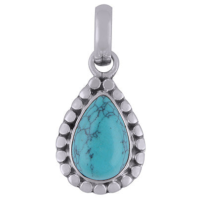 Turquoise 925 Sterling Silver Pendant - R101810-2
