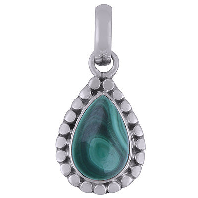 Malachite 925 Sterling Silver Pendant - R101810-9