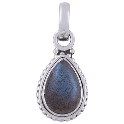 Gorgeous Rawa Work Around Labradorite Pear Shape 925 Sterling Solid Silver Pendants - R101813-4