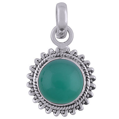 Green Onyx 925 Sterling Silver Pendant - R101815-7