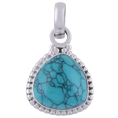 Turquoise 925 Sterling Silver Pendant - R101817-2