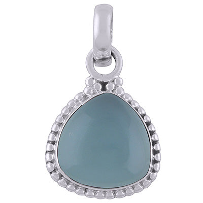 Aqua Chalcedony 925 Sterling Silver Pendant - R101817-8