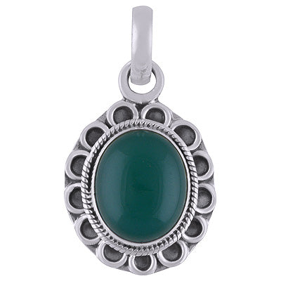 Green Onyx 925 Sterling Silver Pendant - R101820-7