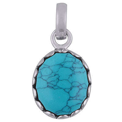 Turquoise 925 Sterling Silver Pendant - R101821-2