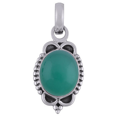 Green Onyx 925 Sterling Silver Pendant - R101822-7